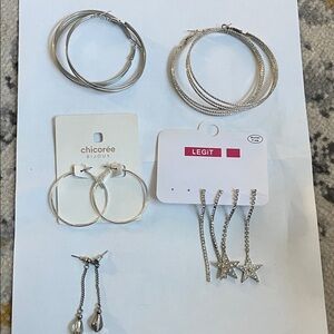 Silver earrings